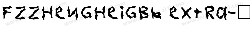 FZZhengHeiGBK Extra字体转换